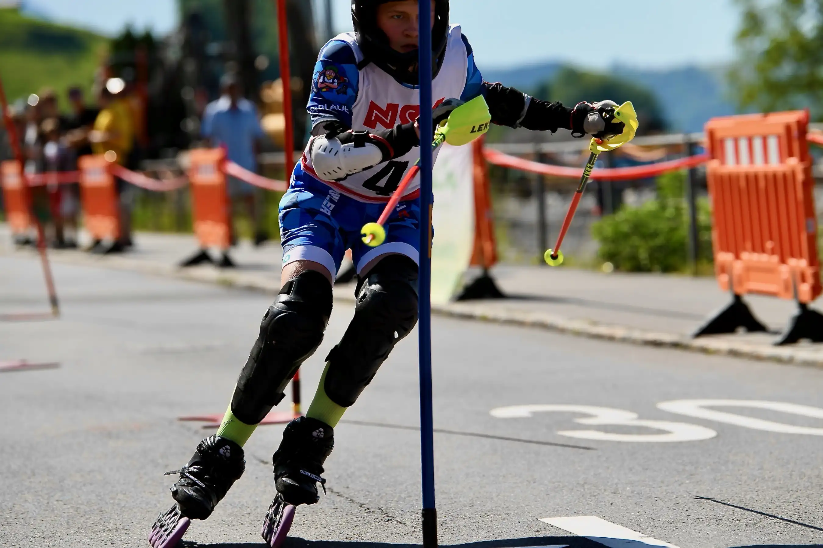 Jan Sinzinger beim Inline Alpin Weltcup 