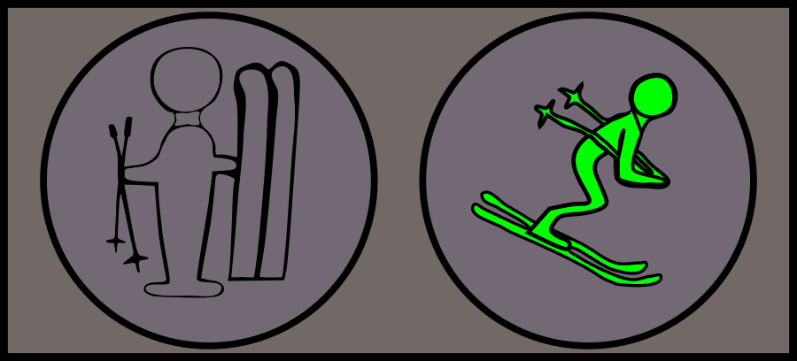 Bei Rot ist der Lift geschlossen.